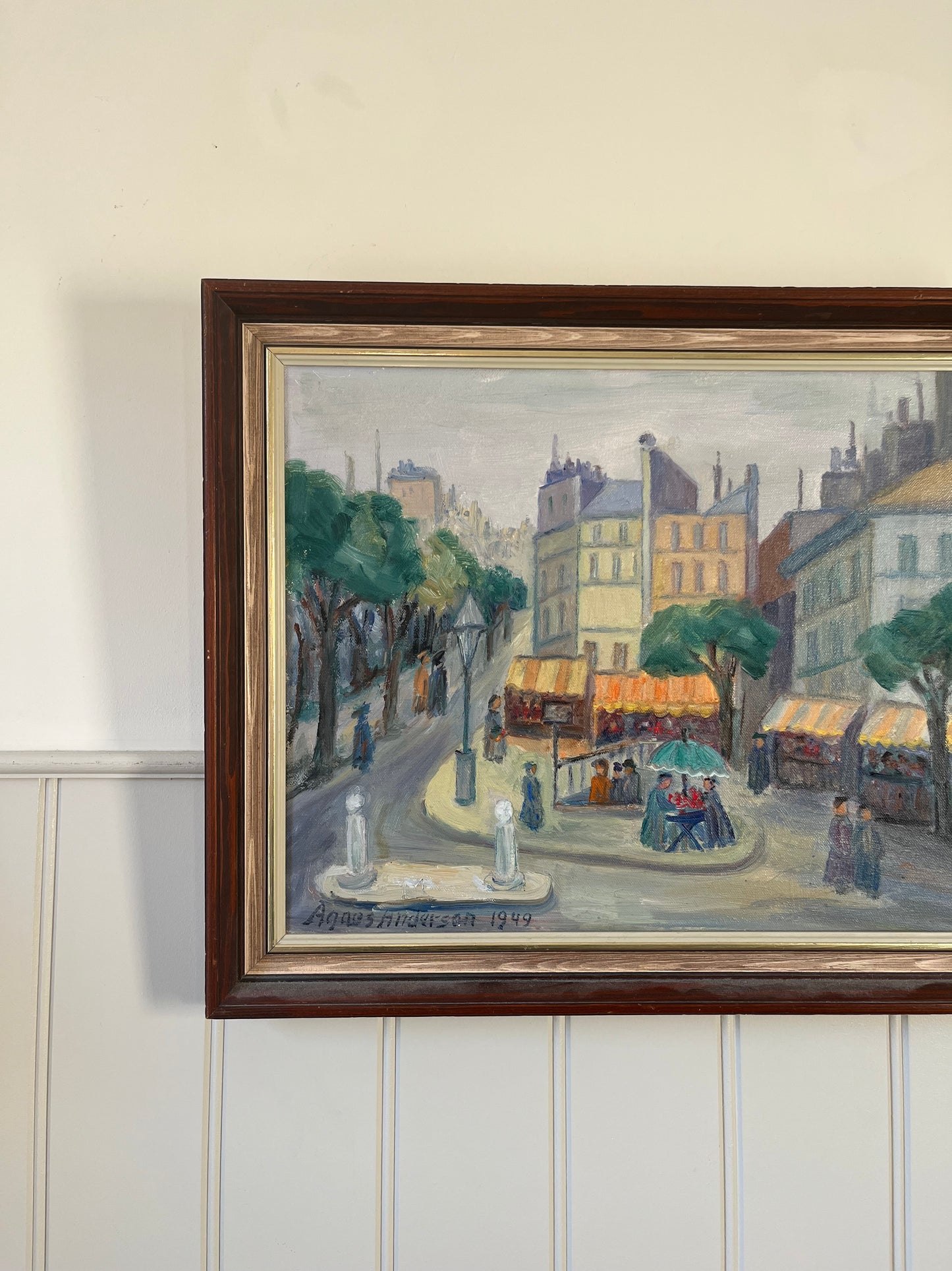 Striped awning in Paris