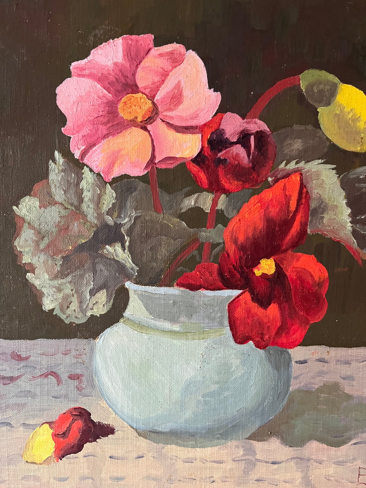 Red and pink flowers