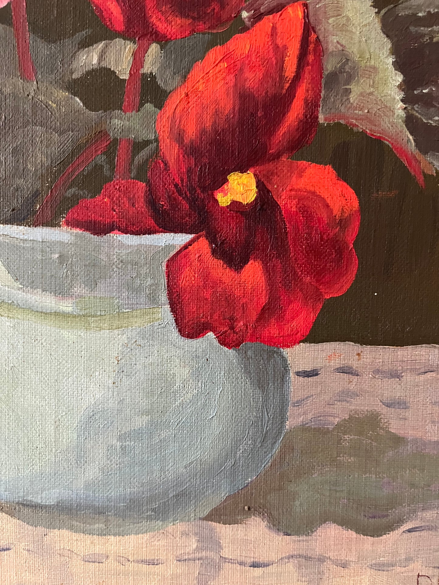 Red and pink flowers