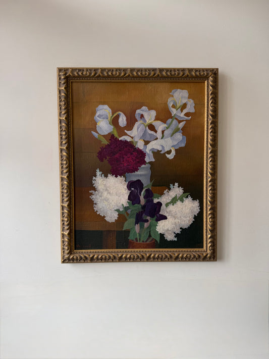 Irises and lilacs