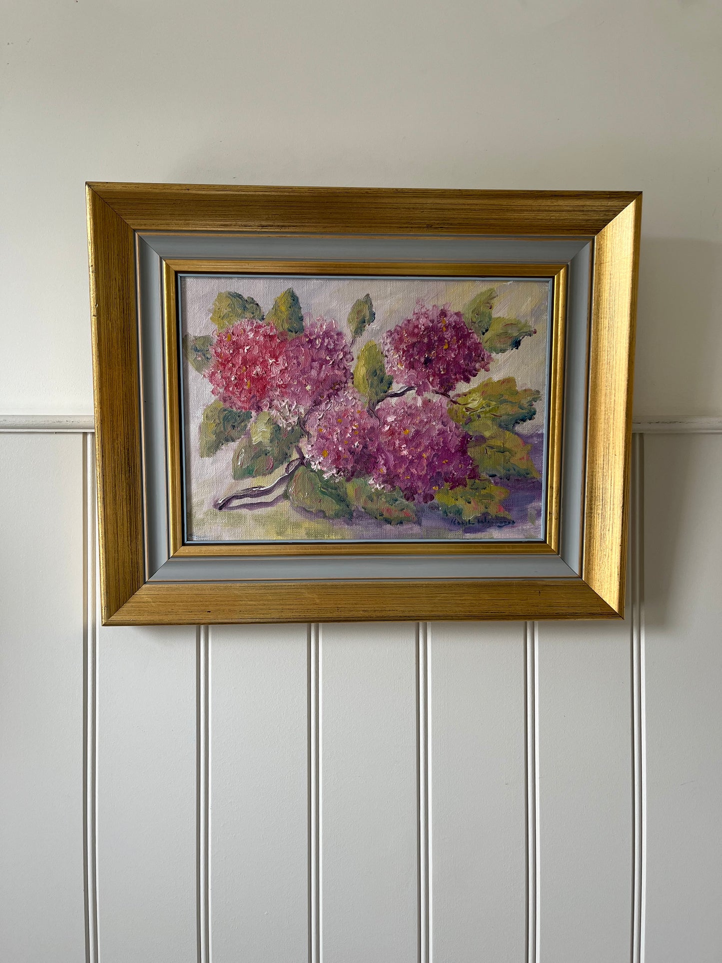 Pink hydrangeas