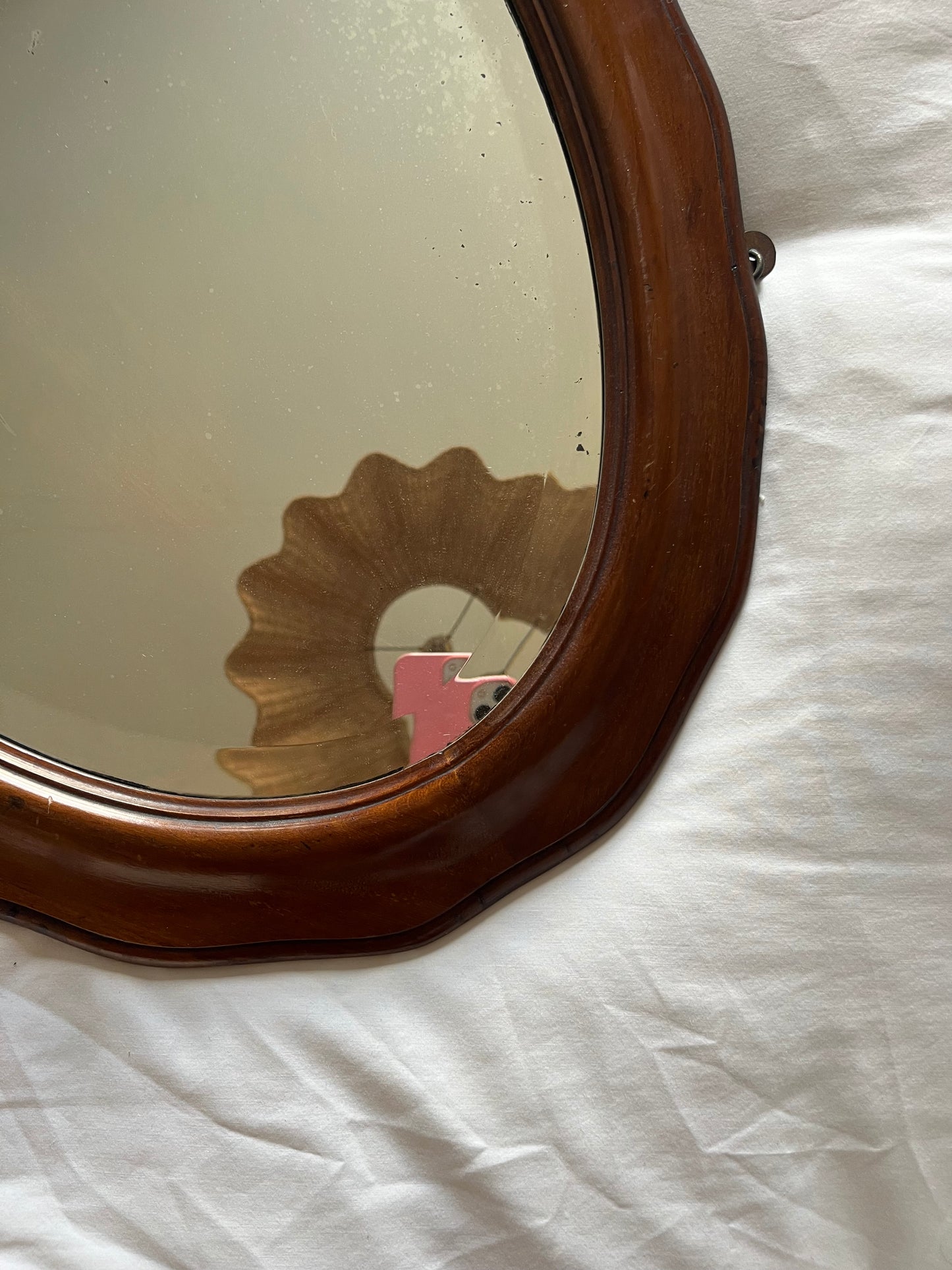 Wave mahogany mirror