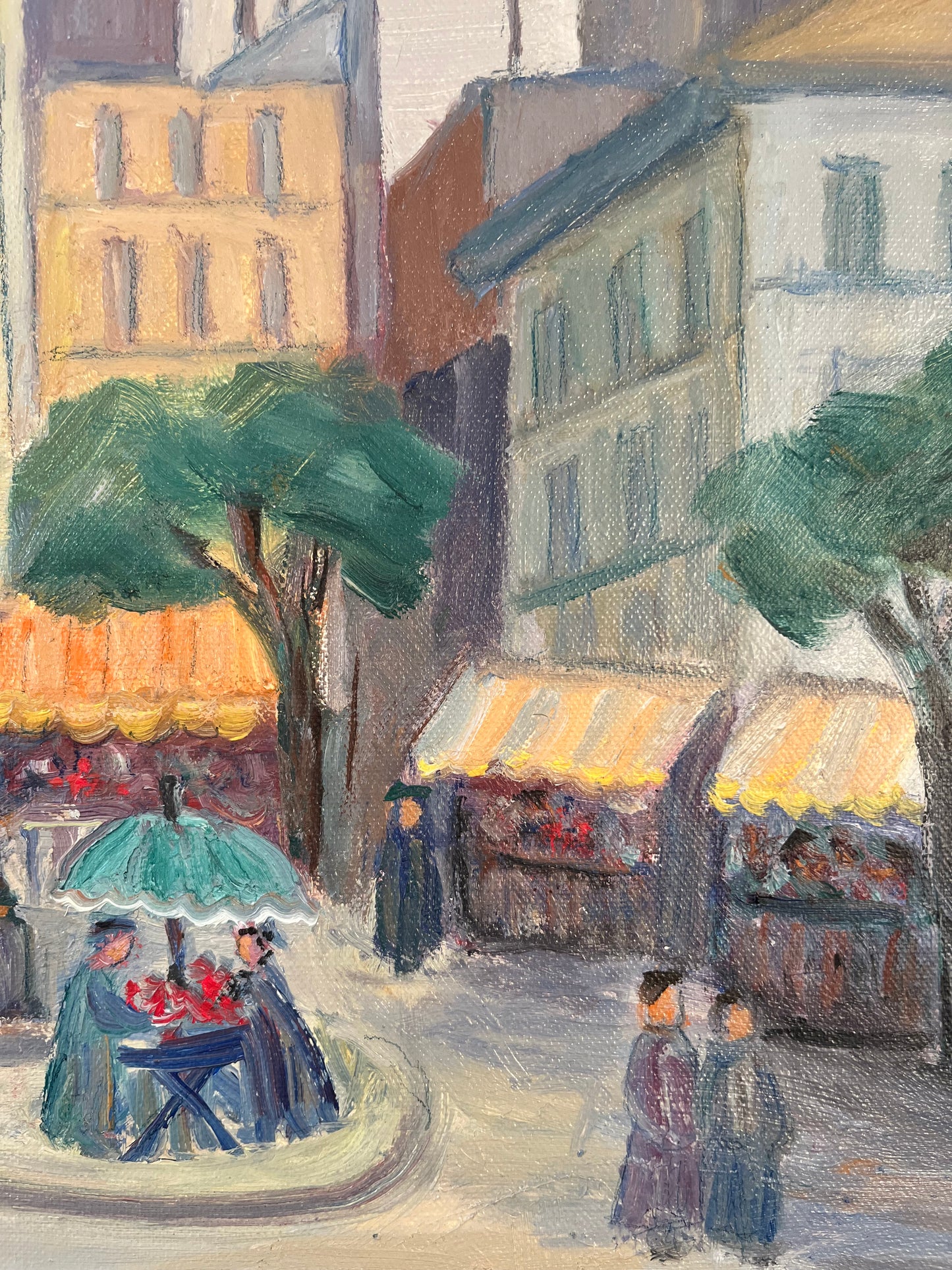 Striped awning in Paris