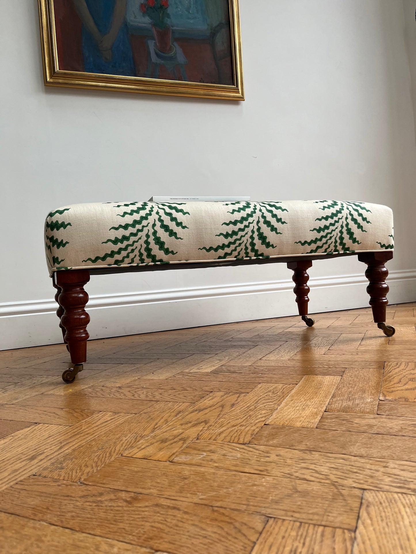 Soane Scrolling Fern footstool