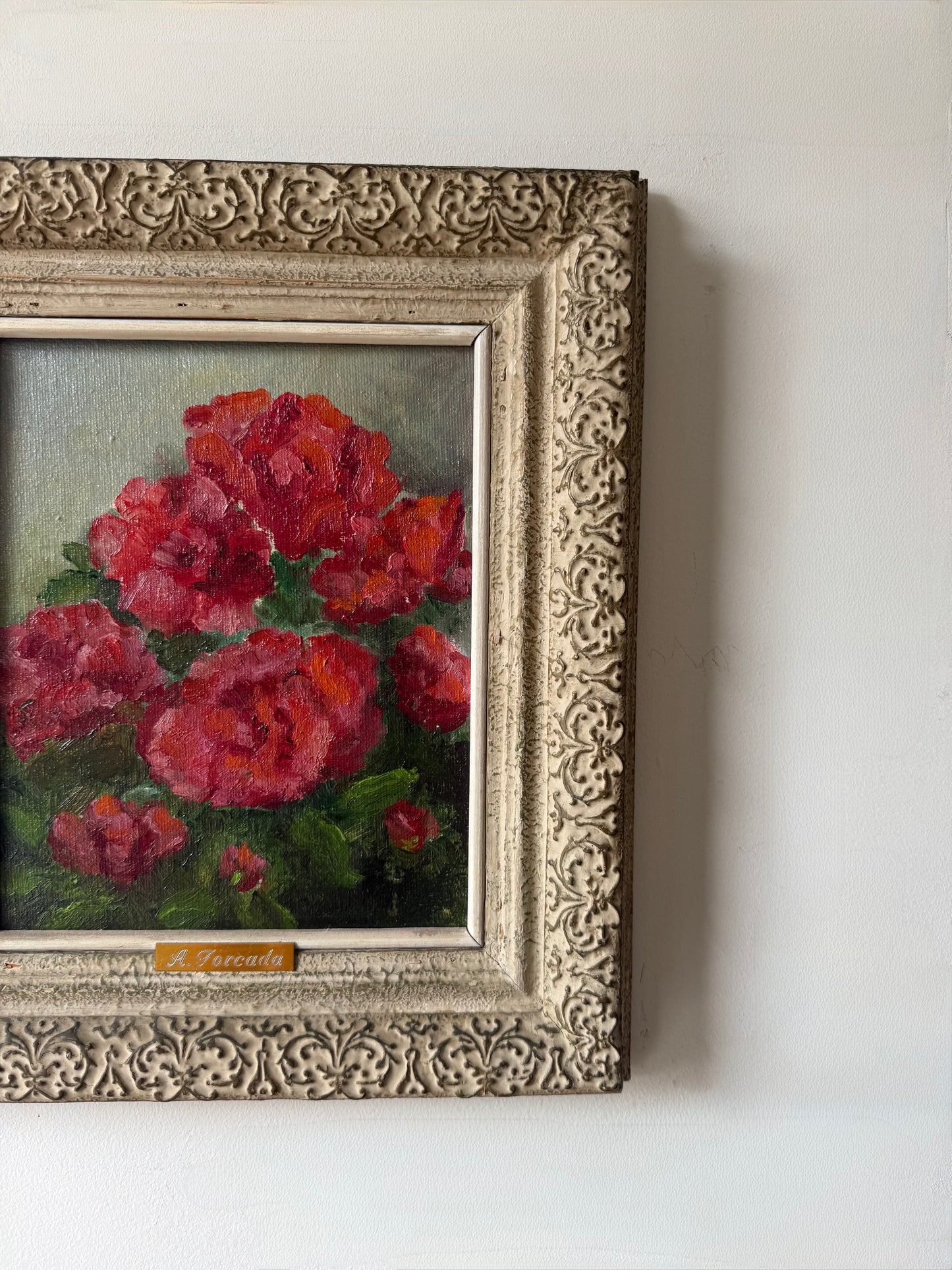 Red floral still life
