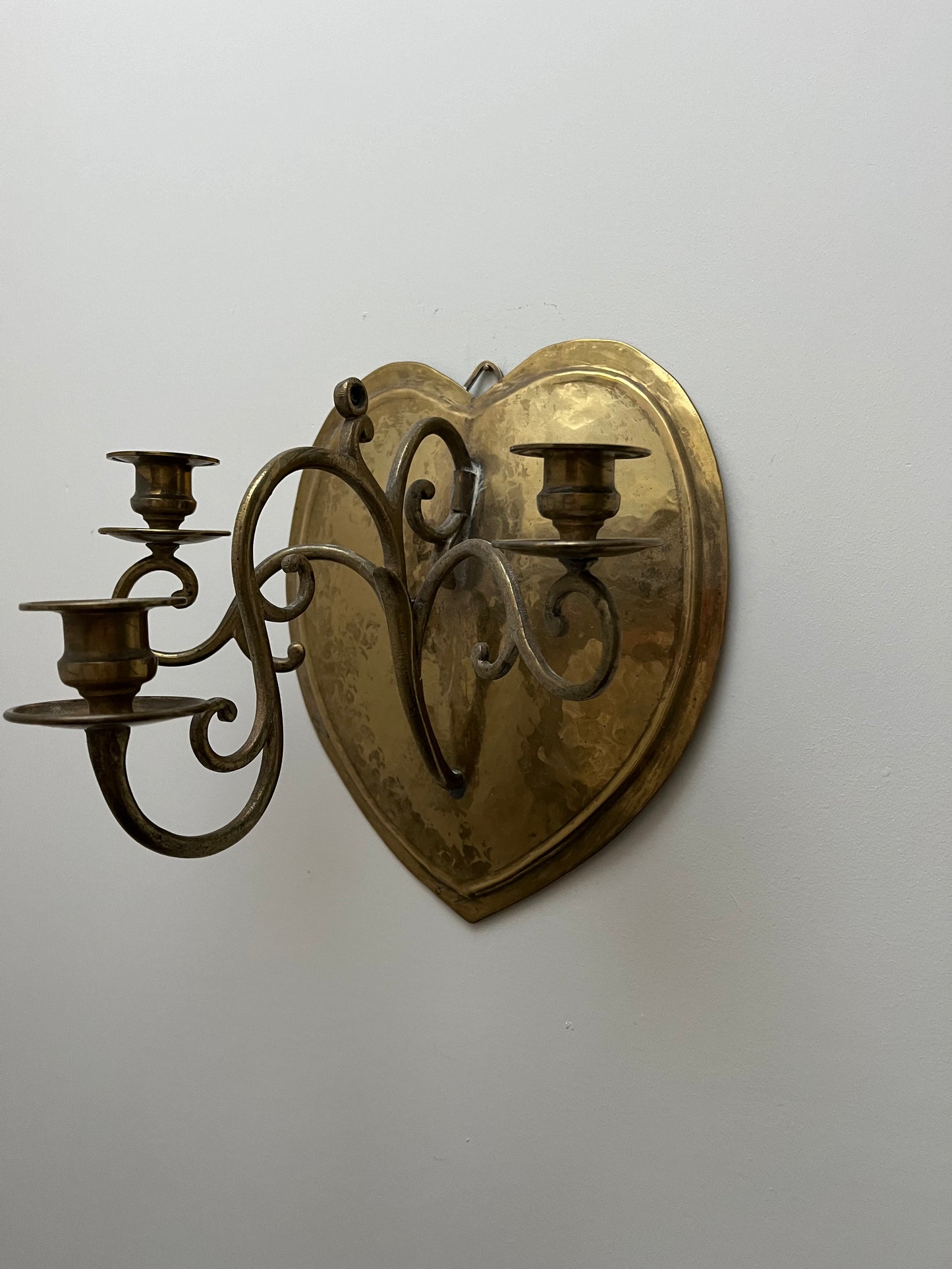 Pair heart sconces