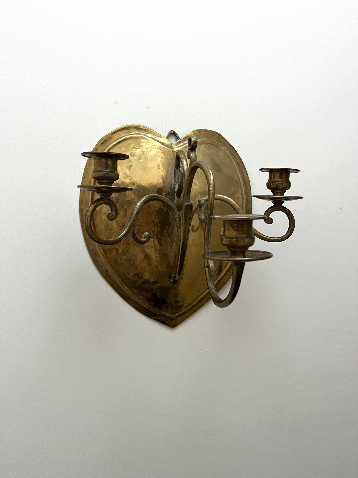Pair heart sconces