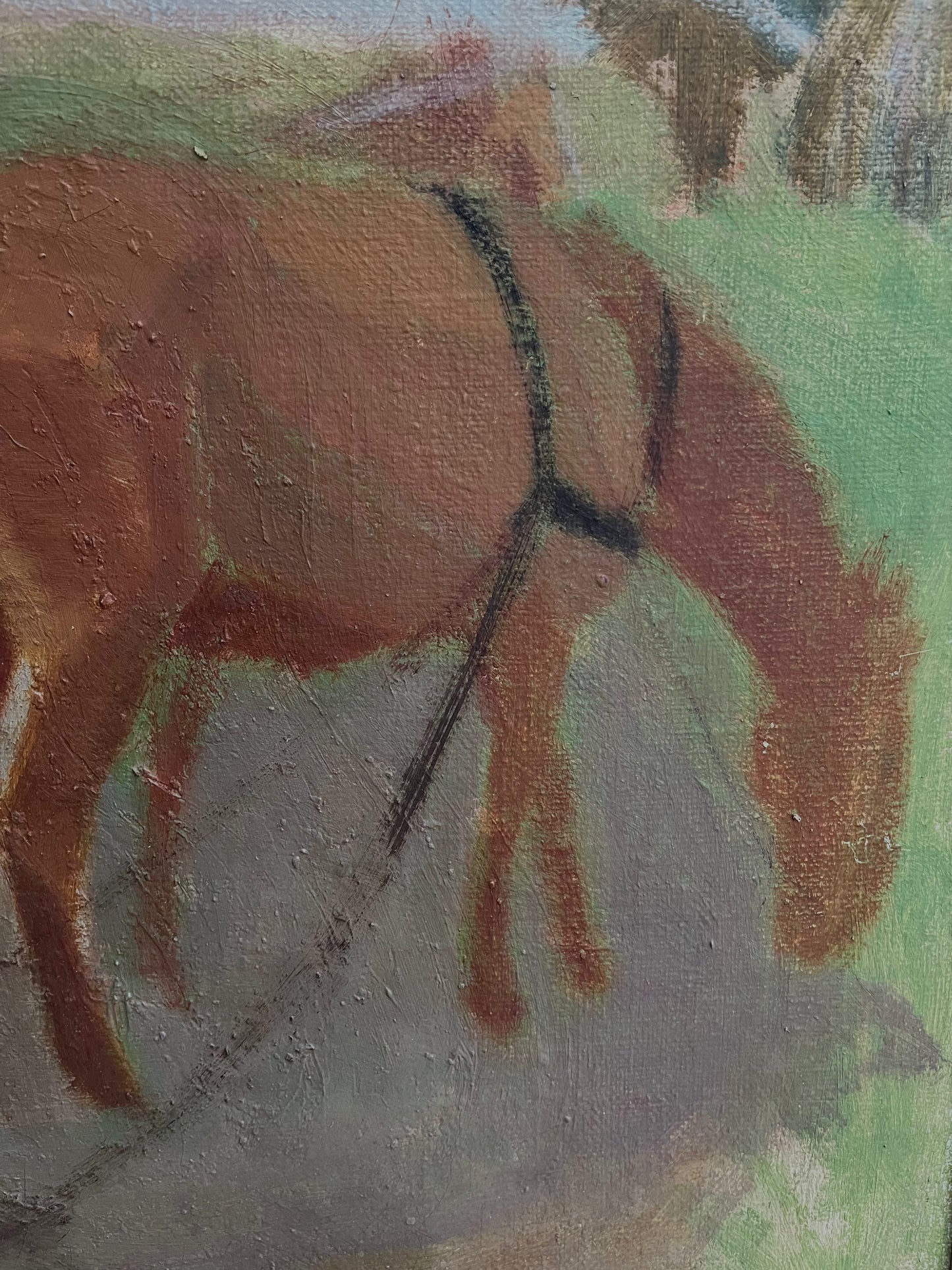 Yellow man with horses