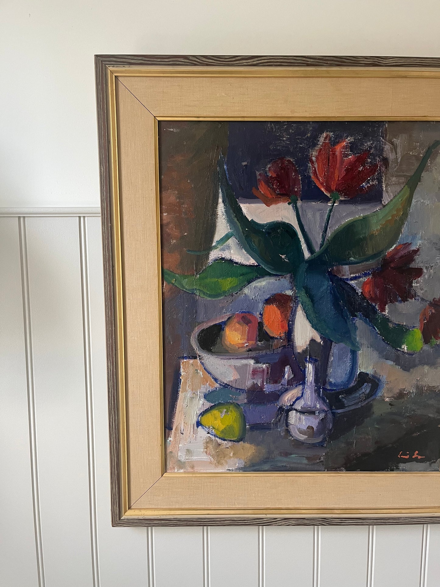 Red flowers and oranges