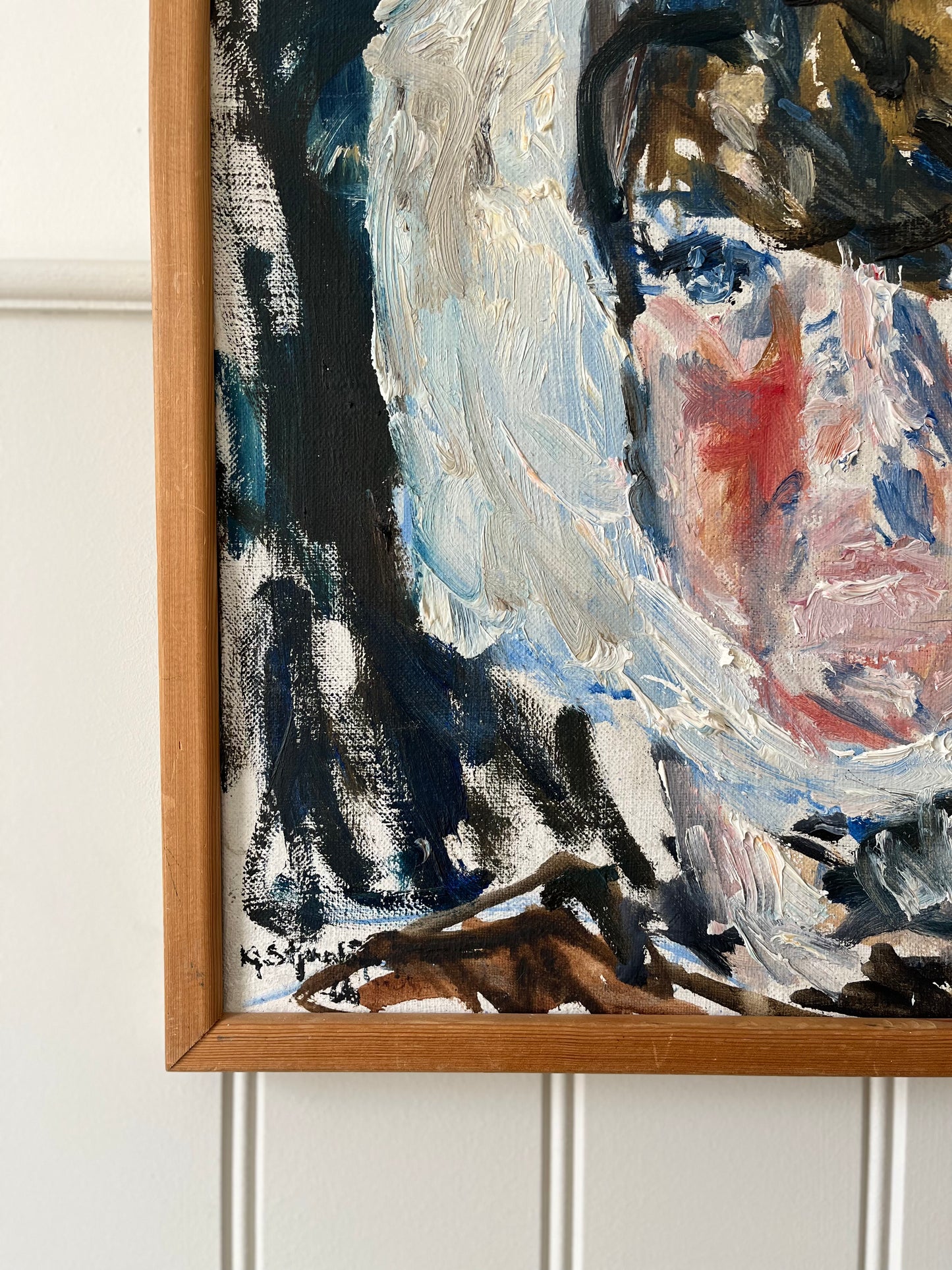 Woman with red cheeks