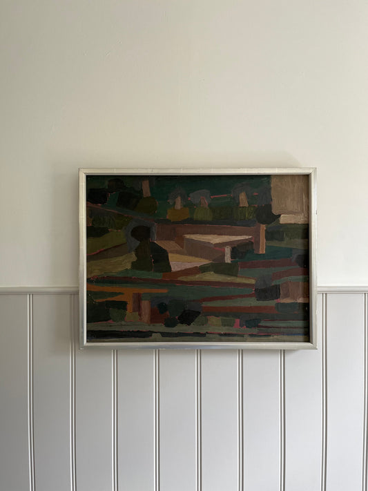 Earthy Cubist landscape