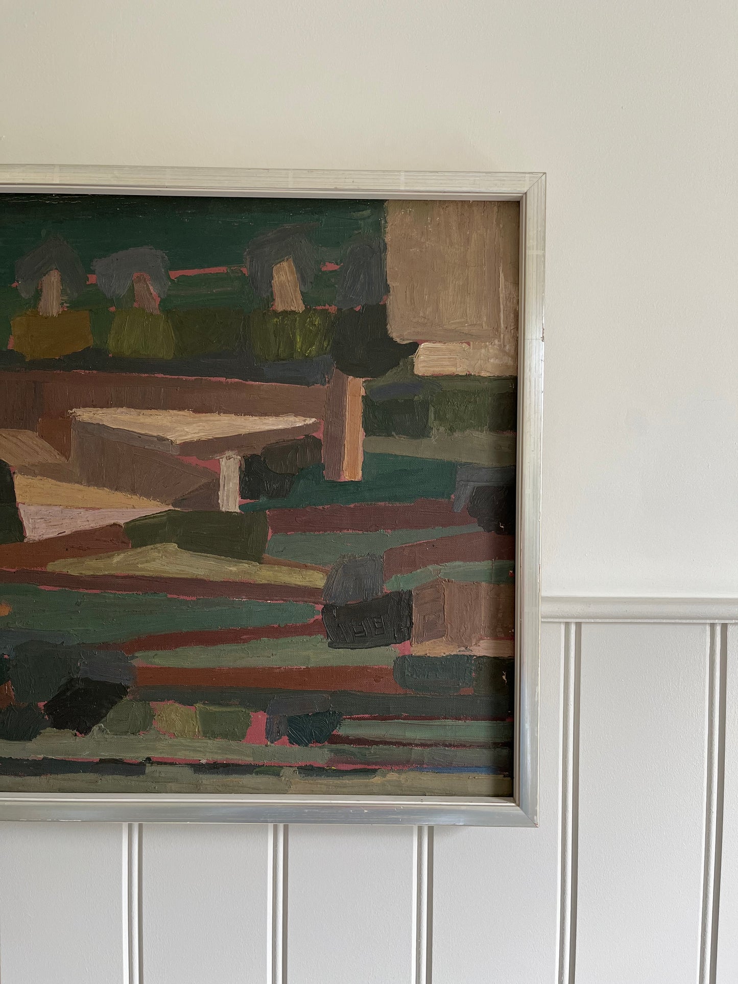 Earthy Cubist landscape