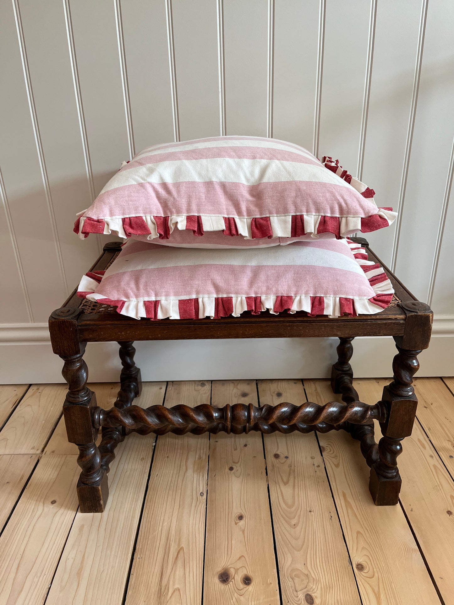 Cane and barley twist stool