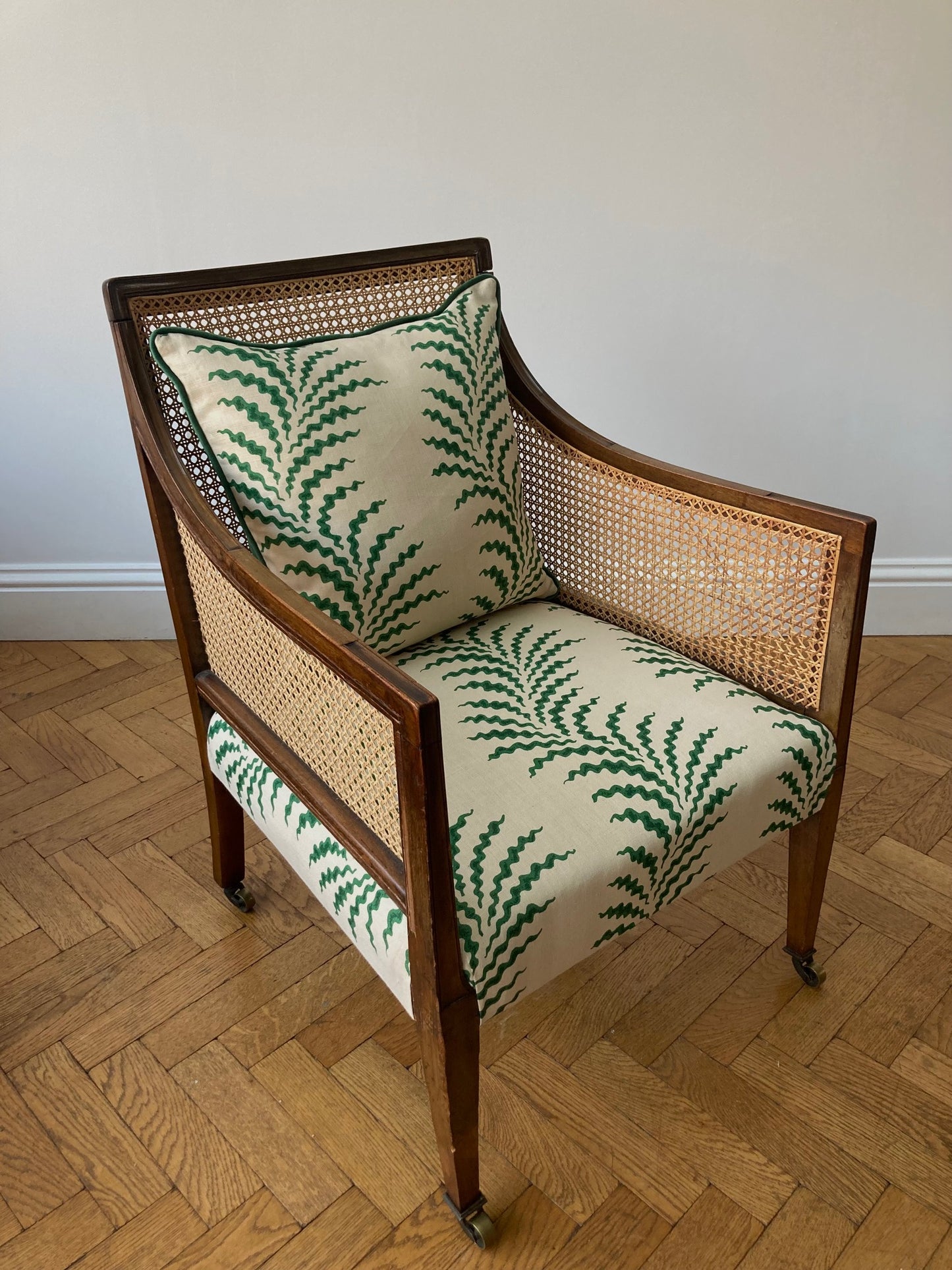 Early 19th Century Bergére cane library chair