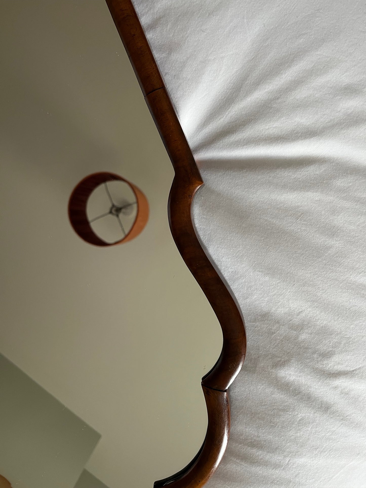 Scallop Queen Anne style mirror