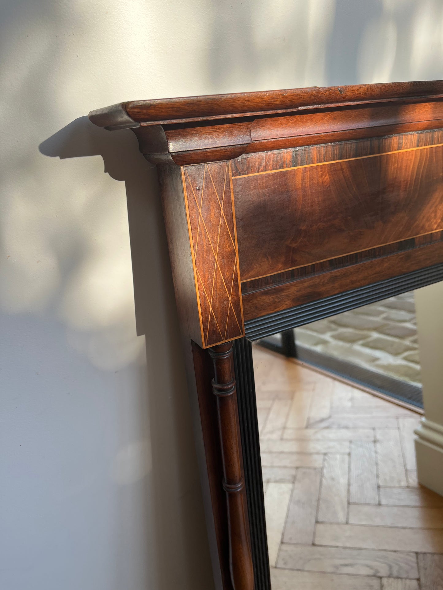 Mahogany pier mirror