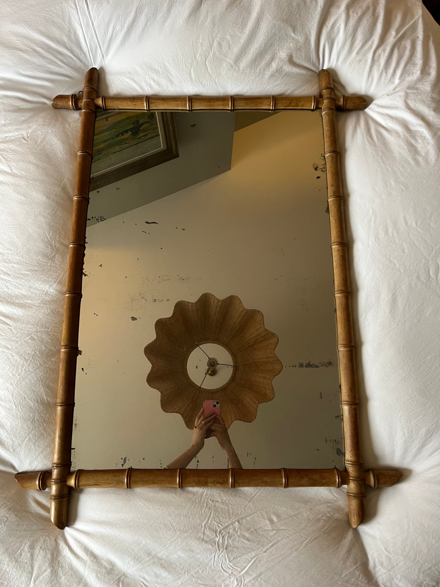 Large bamboo mirror