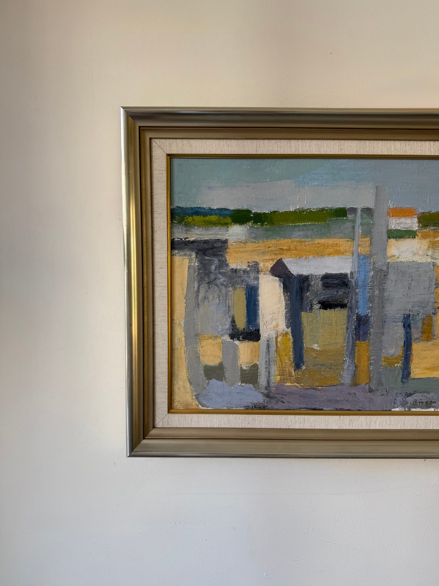 Abstract coastal huts