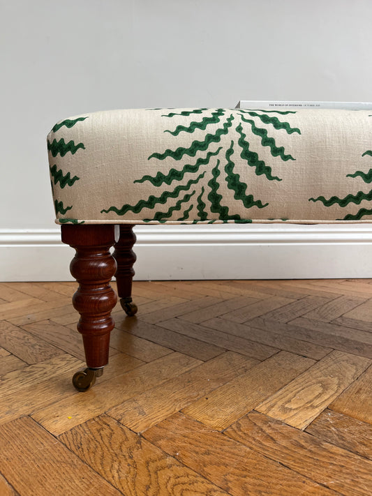 Soane Scrolling Fern footstool