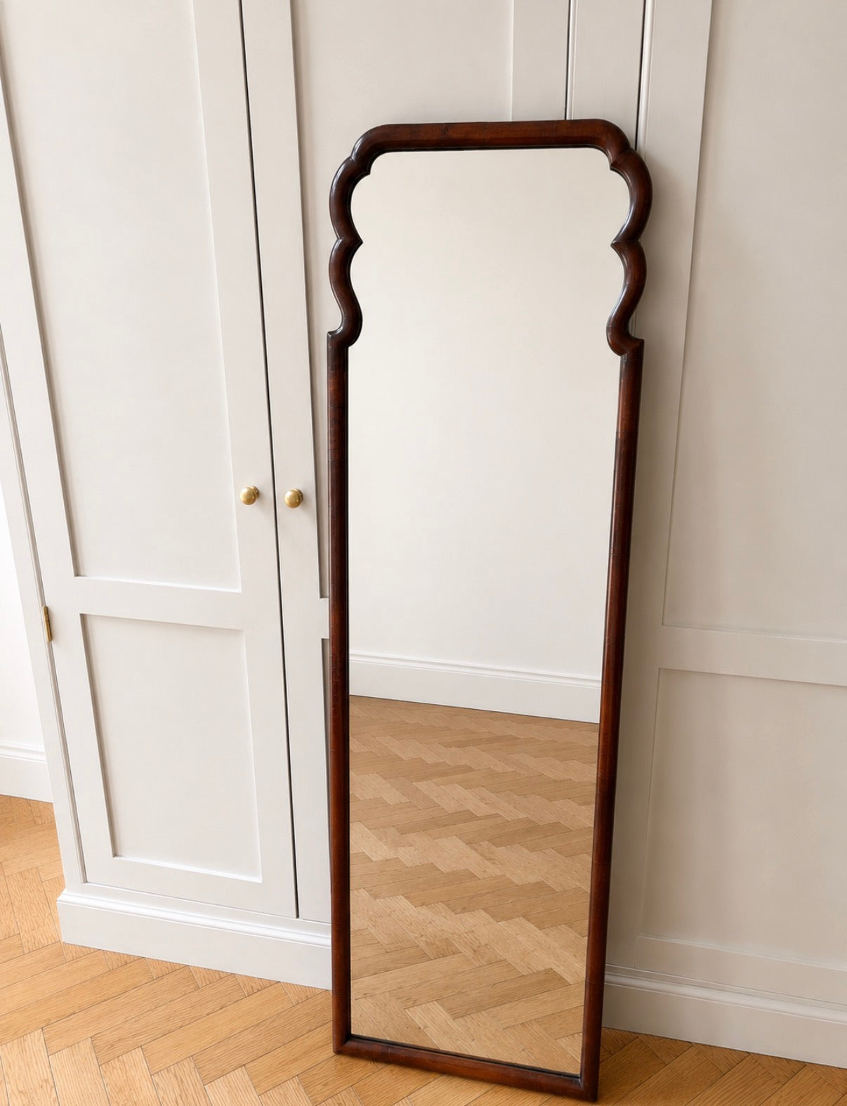 Early 20th century walnut mirror
