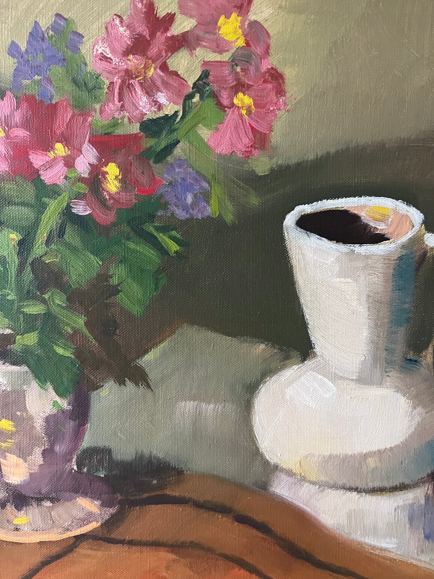 Coffee and flowers