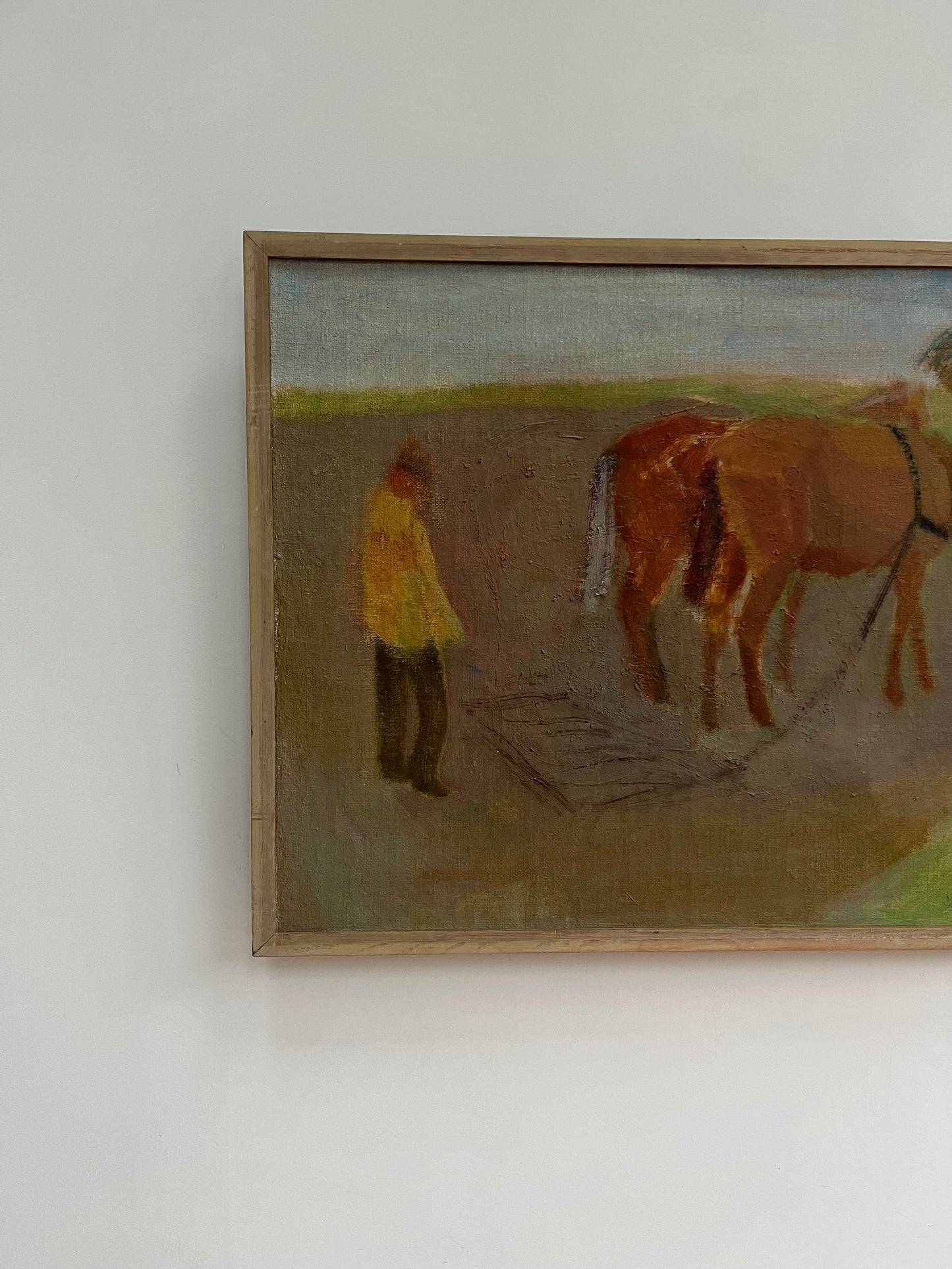 Yellow man with horses