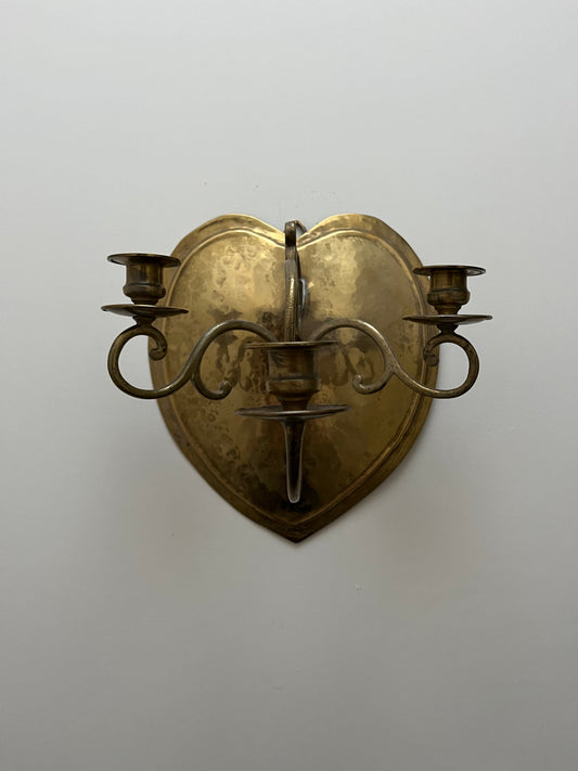 Pair heart sconces