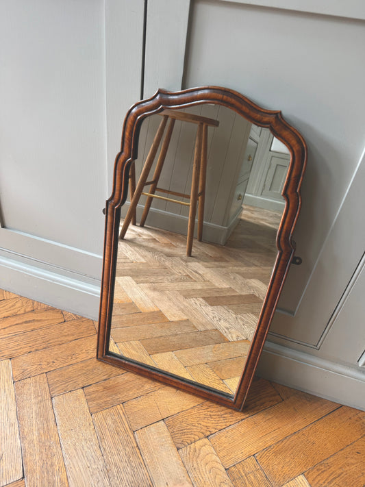 Walnut framed mirror