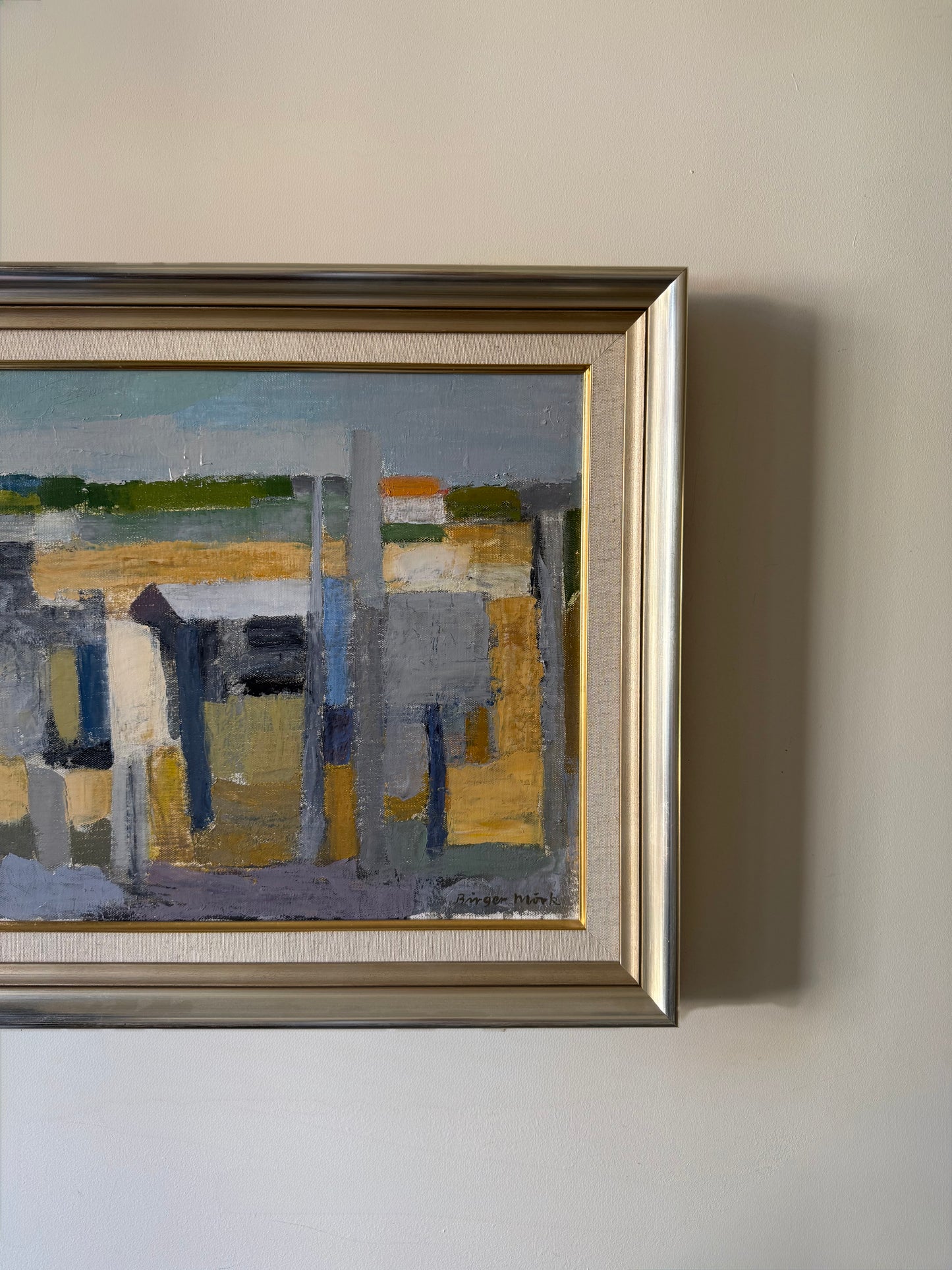 Abstract coastal huts