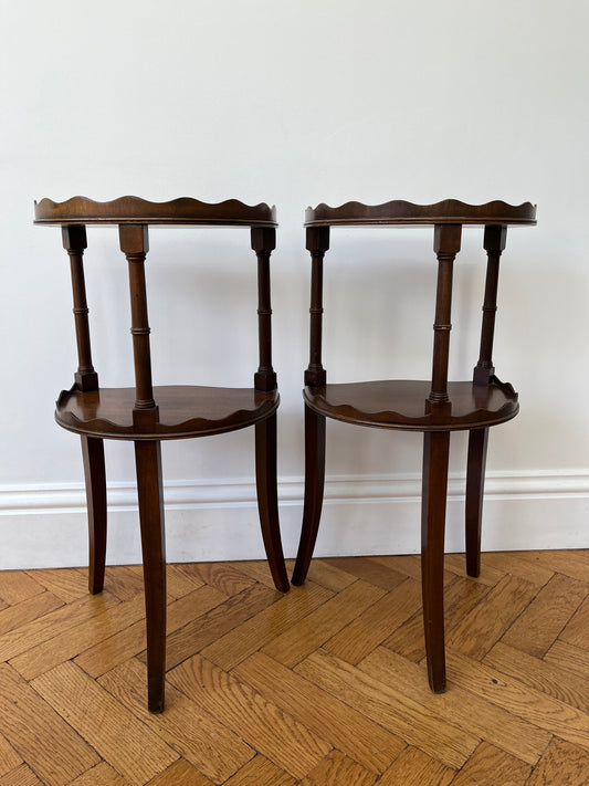 A pair of Scallop bedside tables