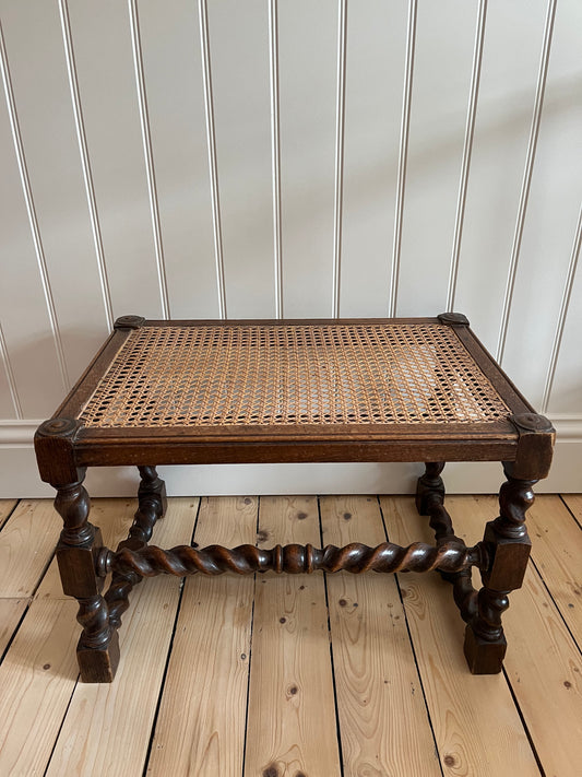 Cane and barley twist stool