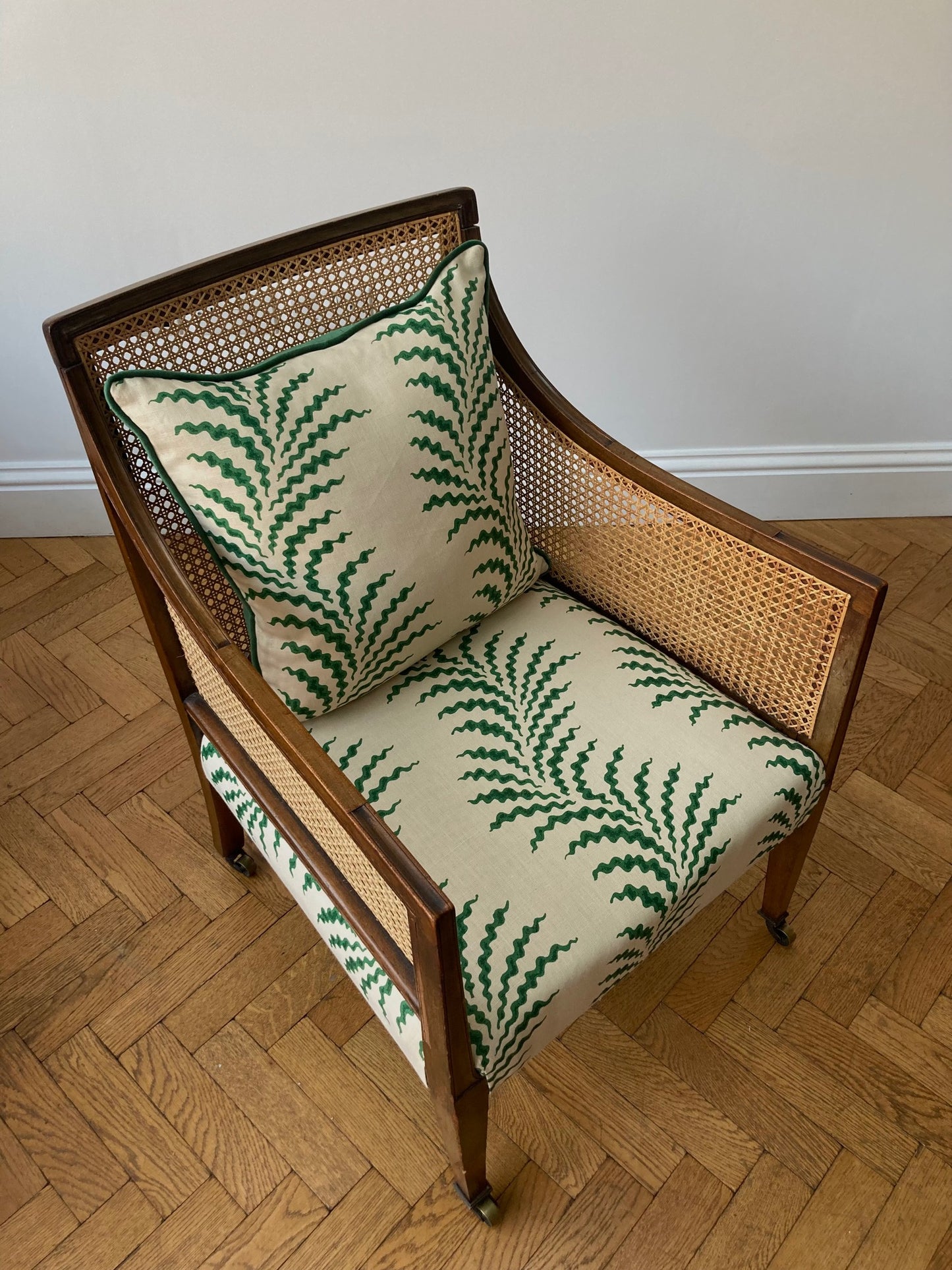 Early 19th Century Bergére cane library chair