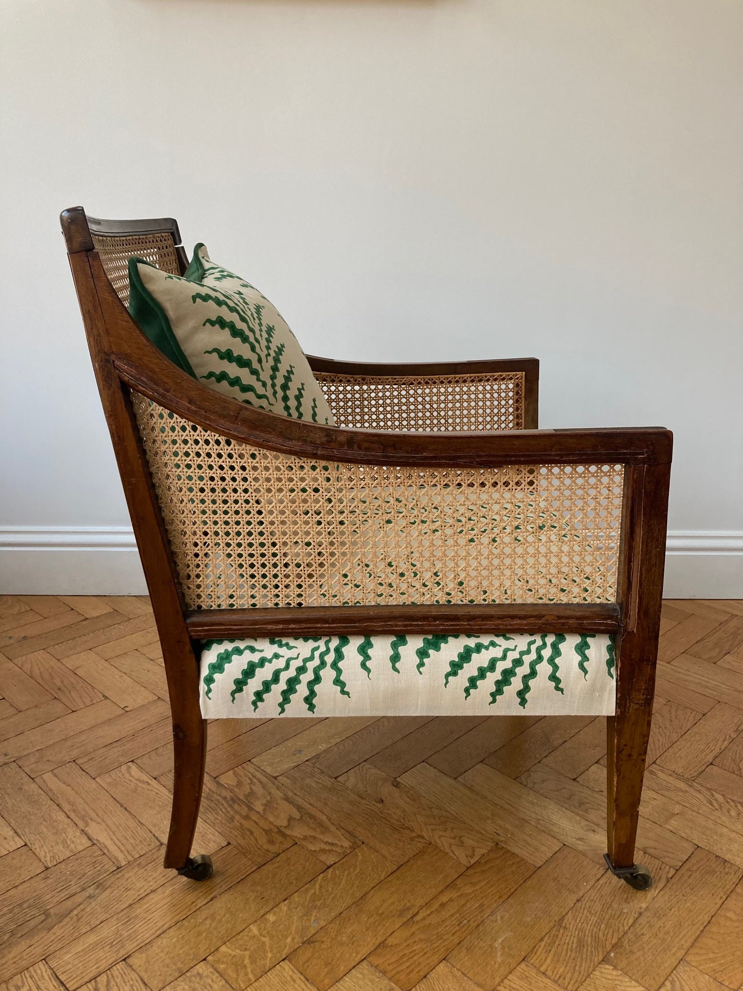 Early 19th Century Bergére cane library chair