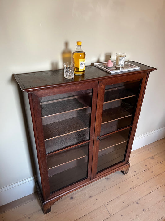 Mahogany and Oak Glazed cabinet