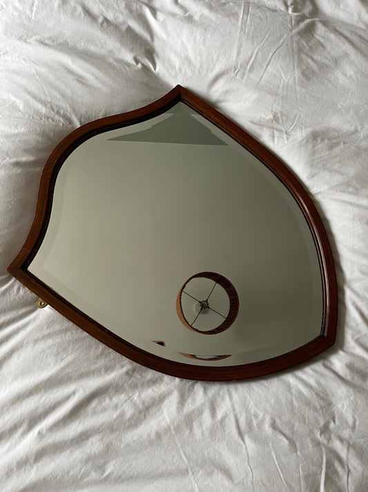 Shield shaped mirror