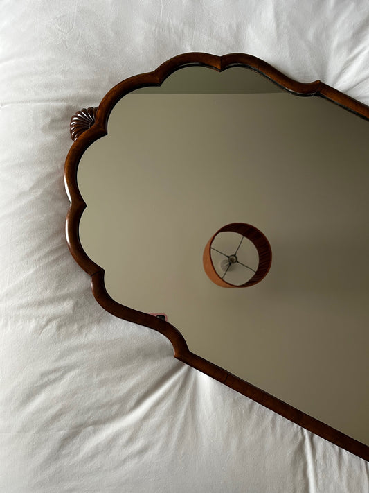 Scallop Queen Anne style mirror
